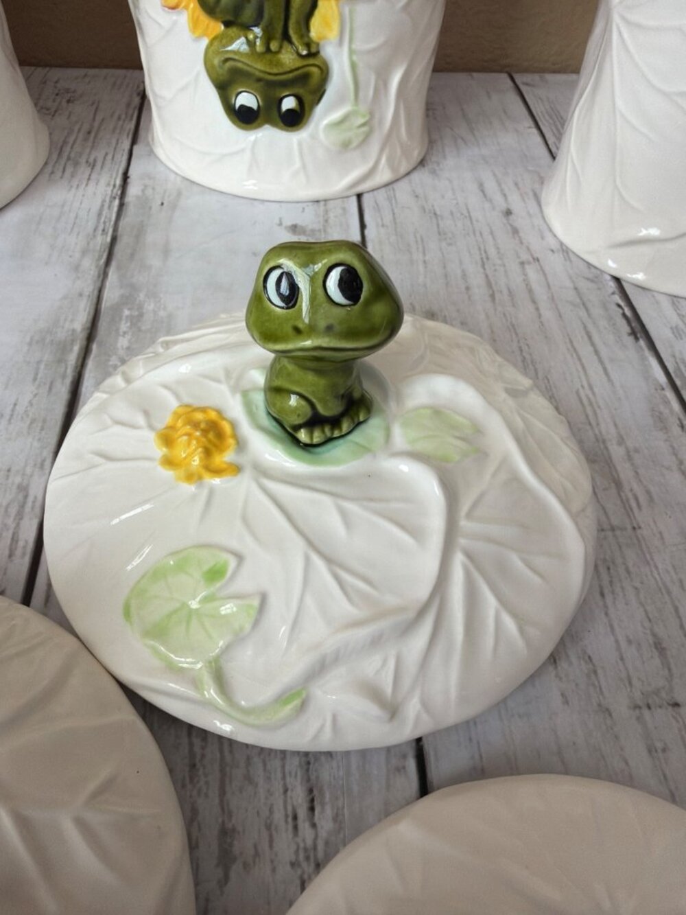 Sears Neil the Frog 3-Piece Canister Set Vintage 1979 w/Lids - Minor Flaws - Picture 15 of 16